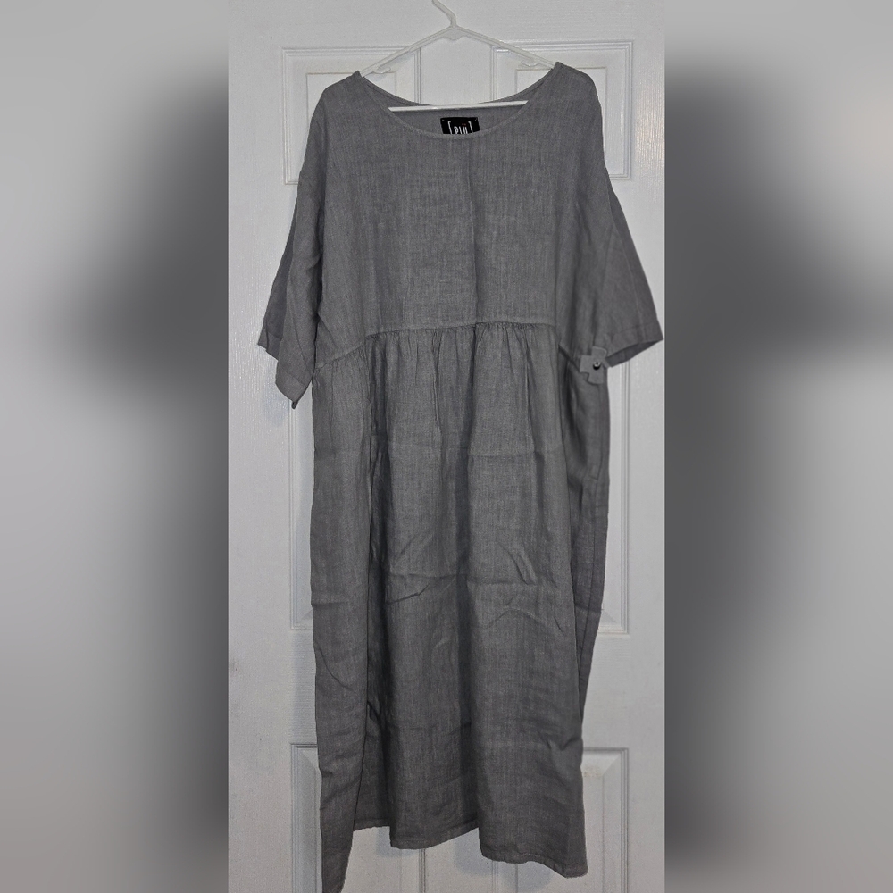 Gray Linen Dress